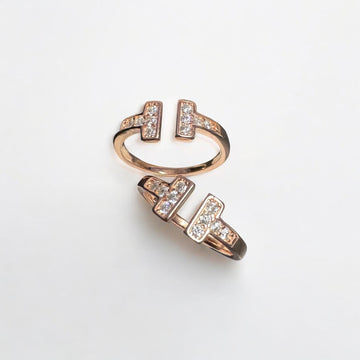 Modern T-Design Rose Gold Adjustable Toe Rings | Premium 92.5 HM Silver Finish