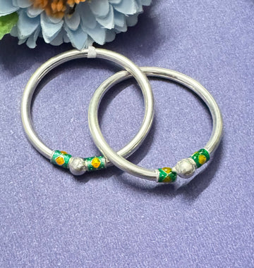 Silver baby kada