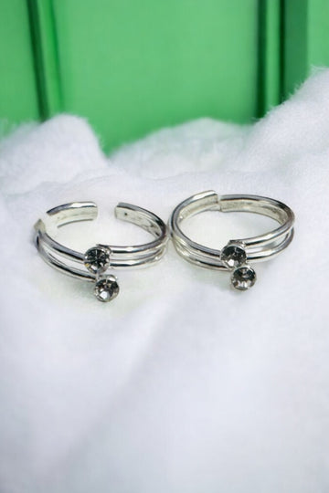 Sleek Studded Stone In 92.5 Hm Silver