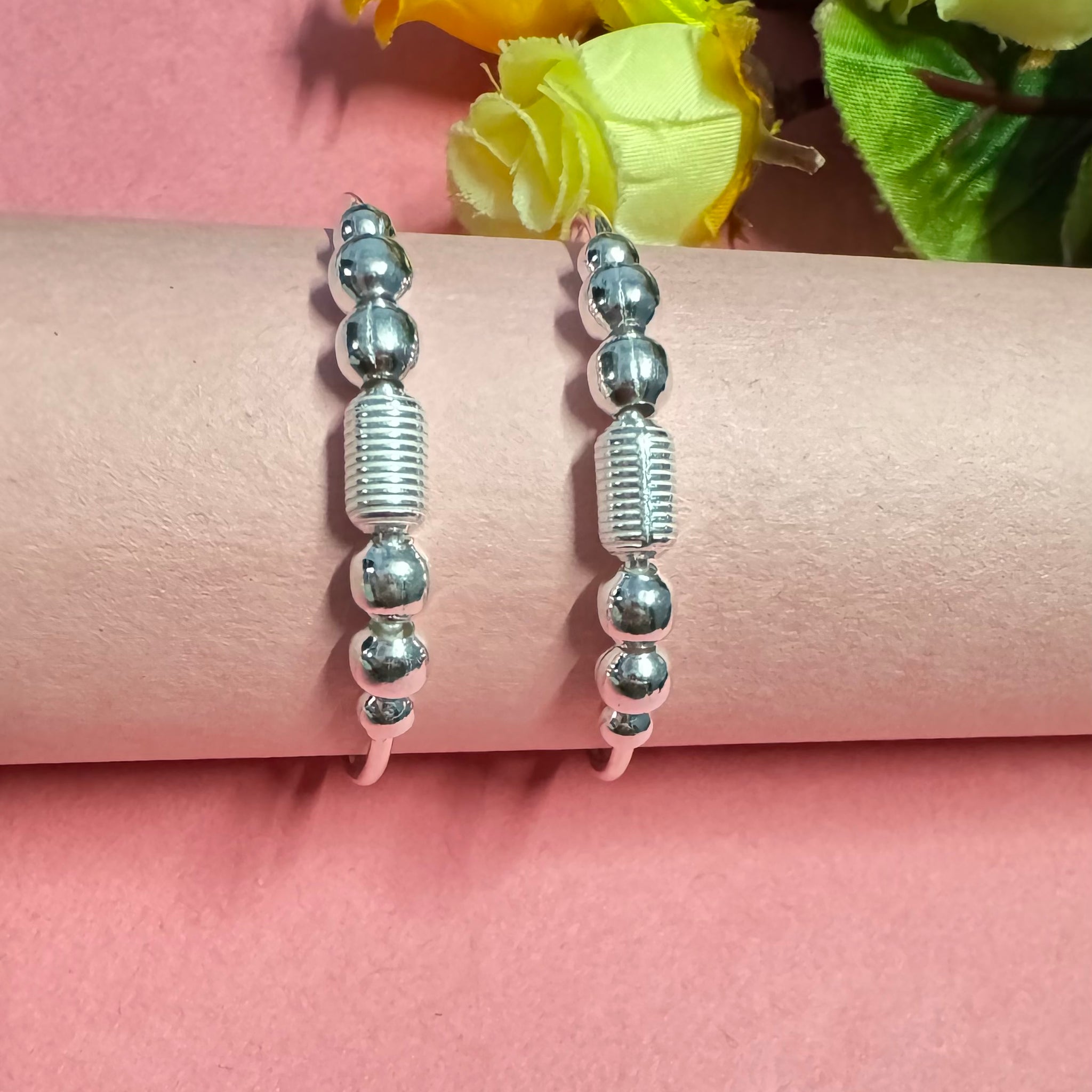 Minimalist 92.5 Silver Baby Kada – Pure Silver for Newborns & Kids