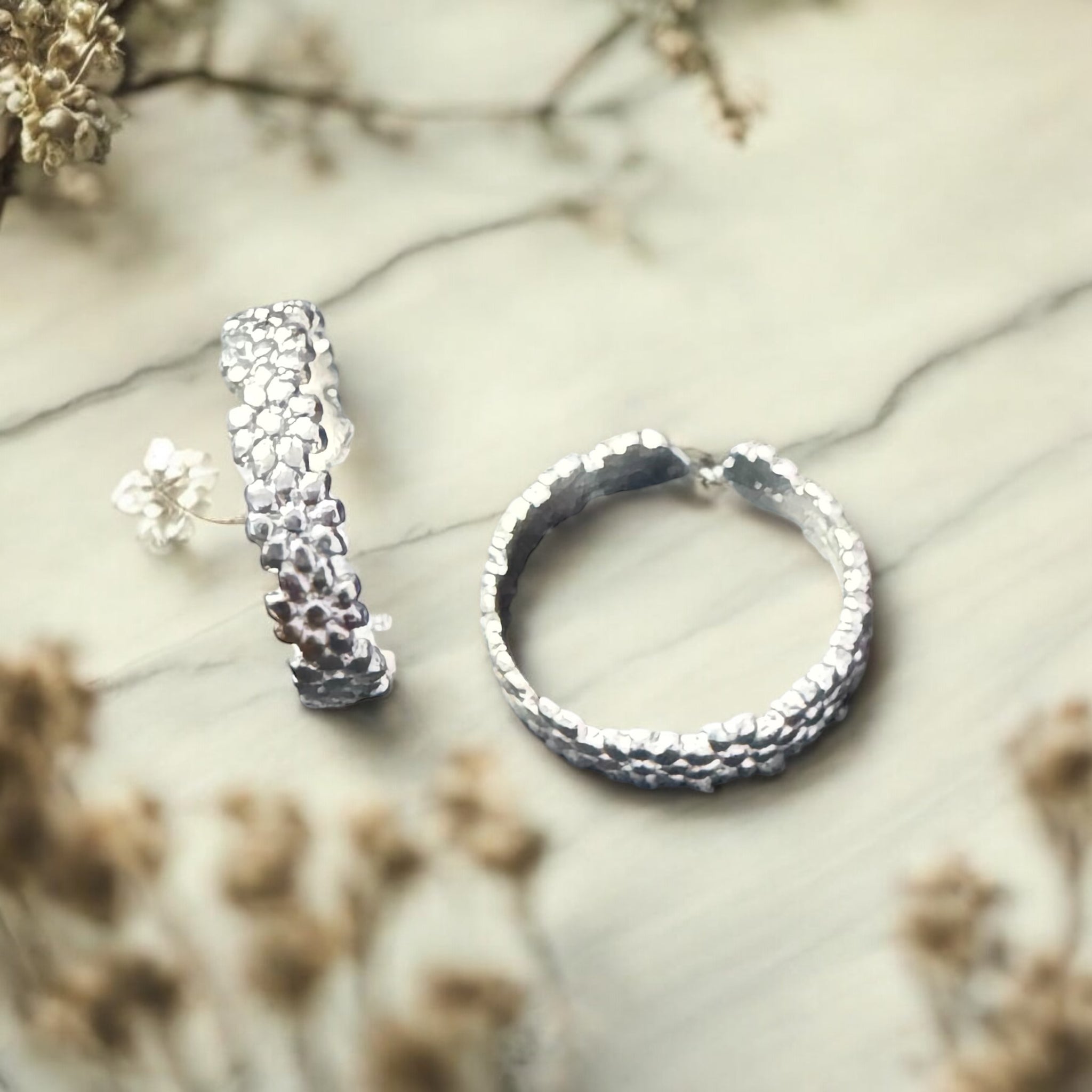 Asg collection floral style Toe Rings in 92.5 HM Silver
