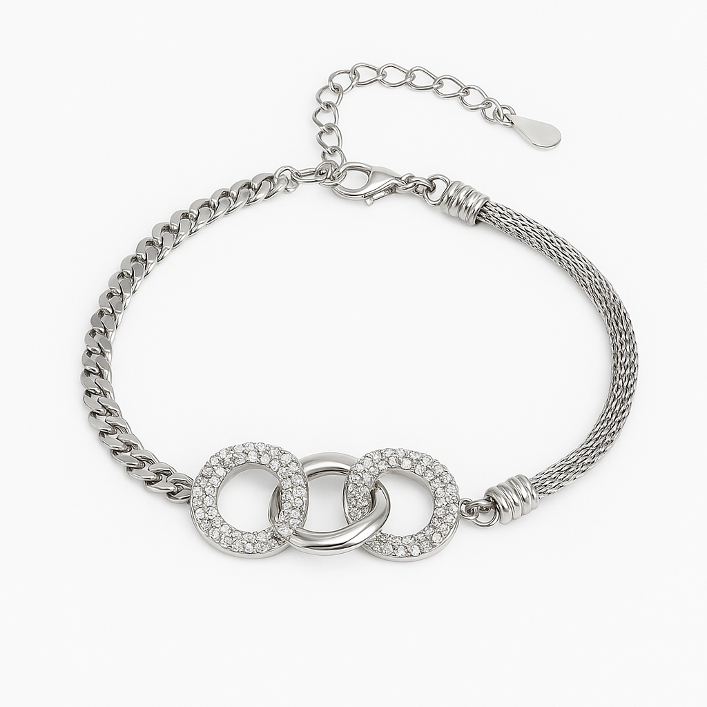 Matt Cross Lock 925 Silver Bracelets