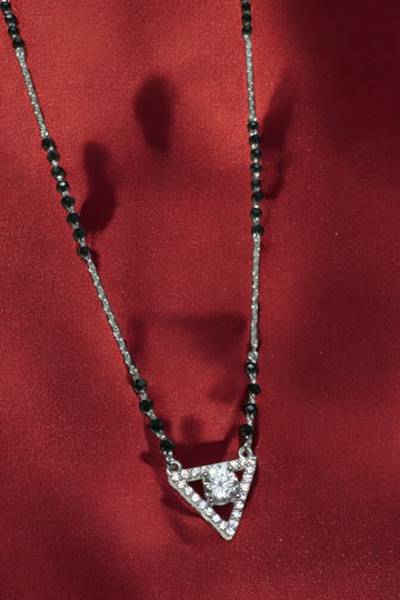 Silver Promise Mangal Sutra Triangle shape made with 925 Silver