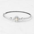 92.5 Sterling Silver Adjustable Nazariya Bracelet – Traditional Mangalsutra Inspired Jewellery