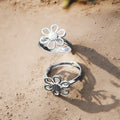 Elegant floral sterling silver toe jewelry
