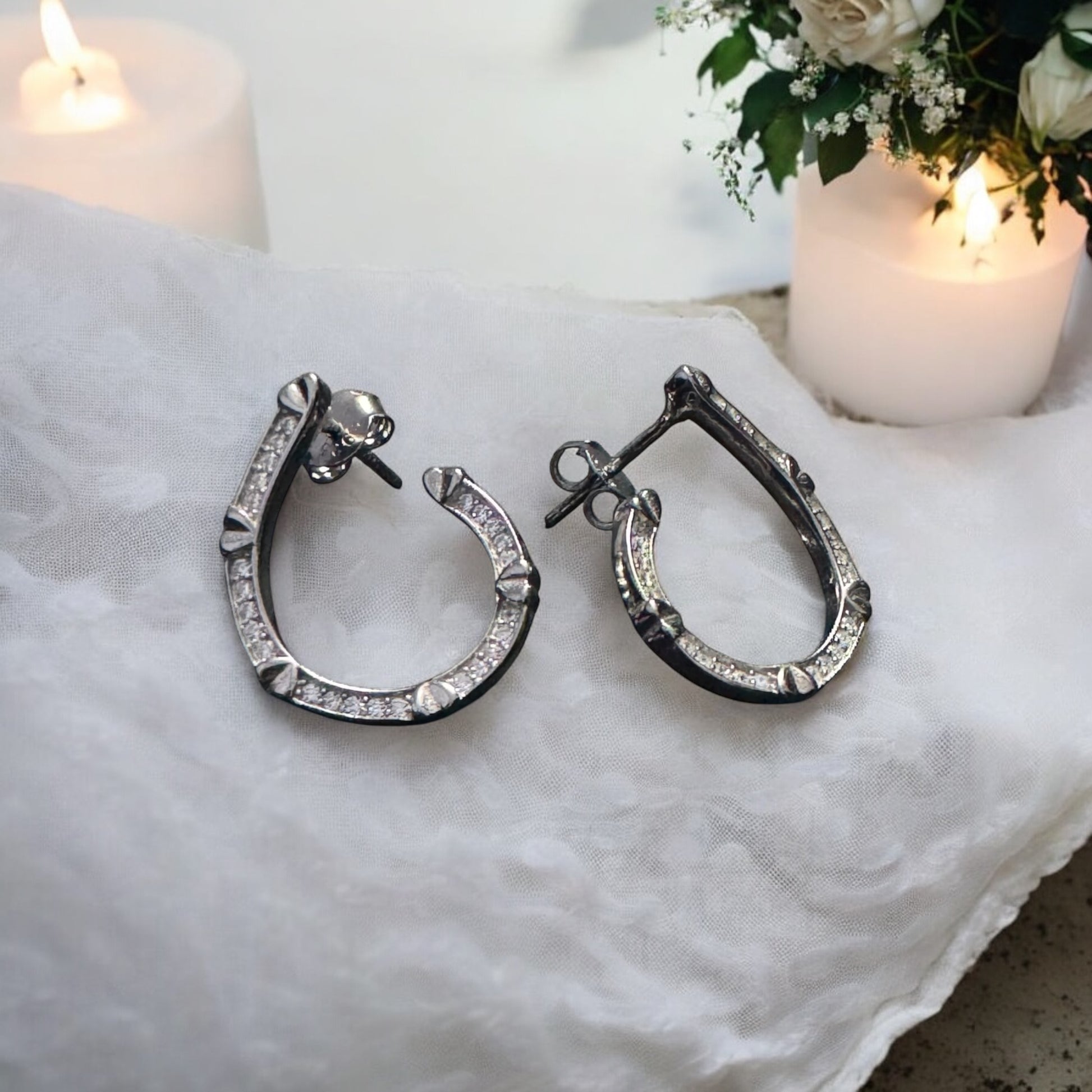 92.5 silver hoop earrings