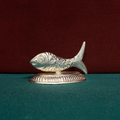 925 Silver Machhli Showpiece on Stand for Vastu and Gift Purpose