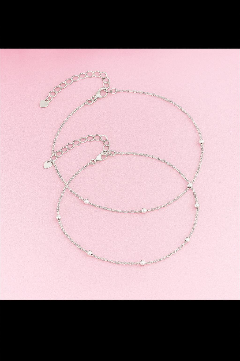 925 pure silver ankle chain modern design