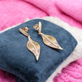 Rose Gold danglers AAA quality zirconia in 92.5 HM SILVER