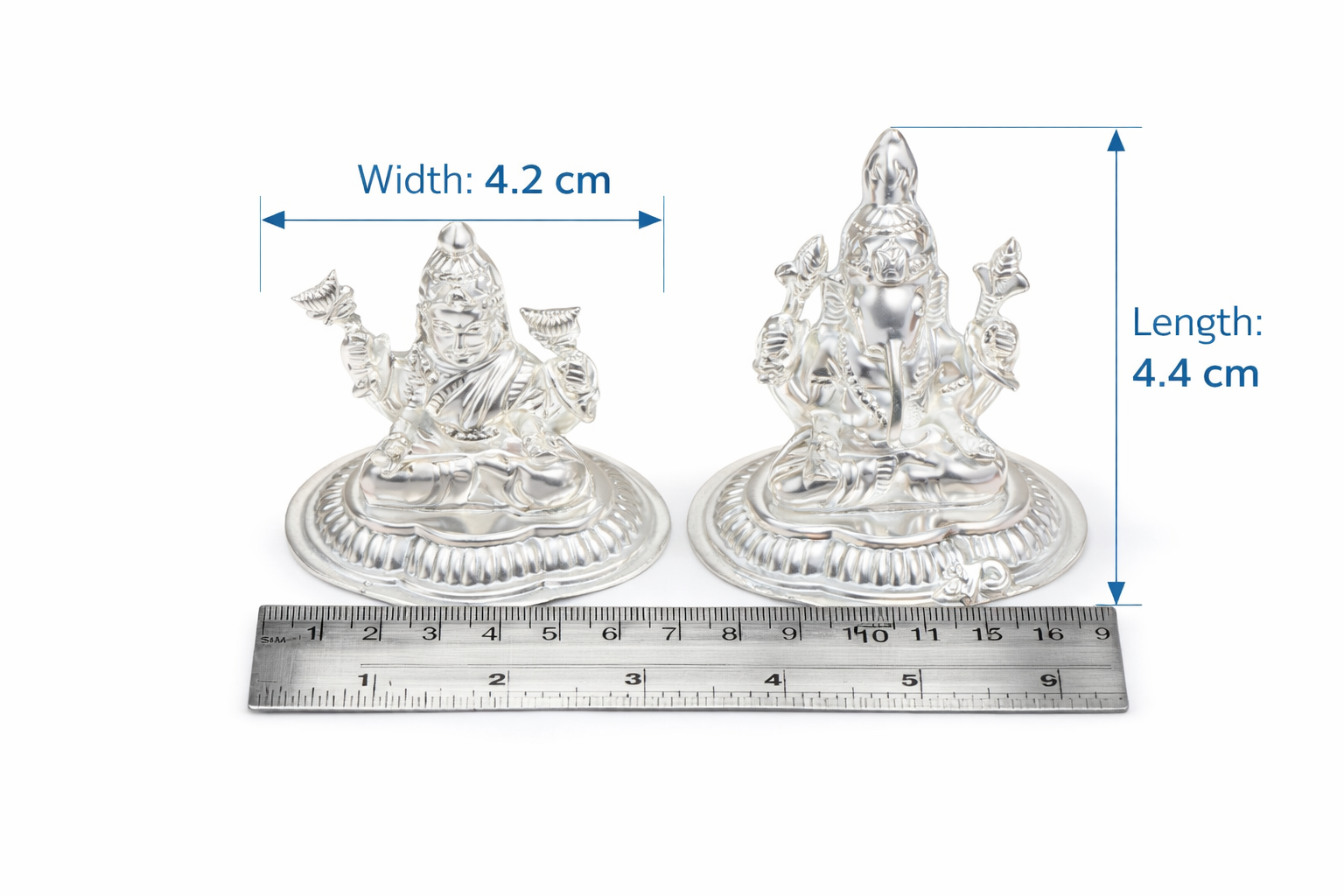 Authentic 92.5 silver Laxmi Ganesh murti with certificate