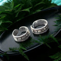 Band style sterling silver toe rings antique finish