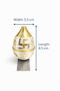 Decorative item with measurements on a white background
