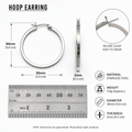 Elegant 925 Silver Bali Hoop Earrings
