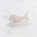 Elegant Silver Fish Statue for Home Temple and Spiritual Décor