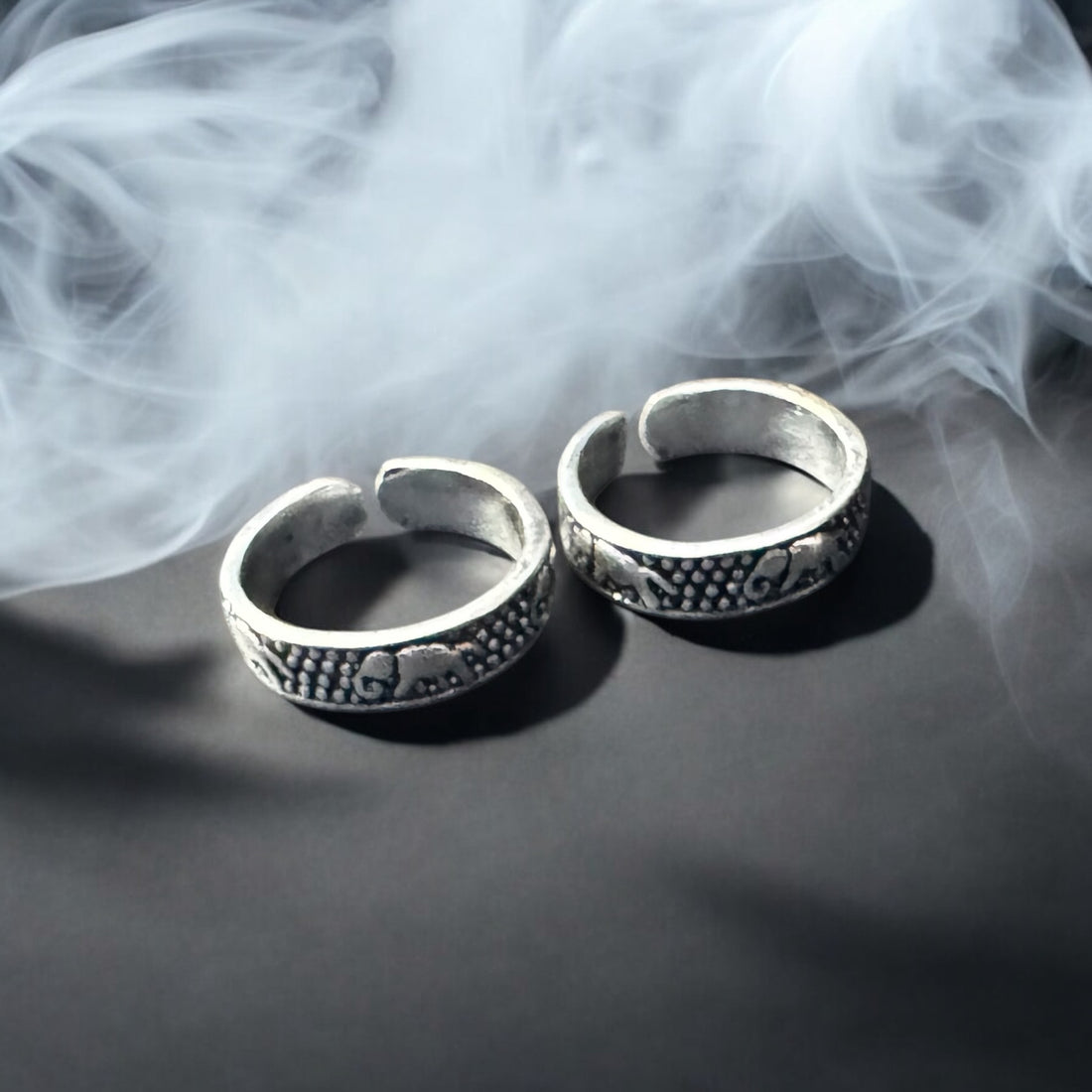 92.5 silver adjustable toe rings for women