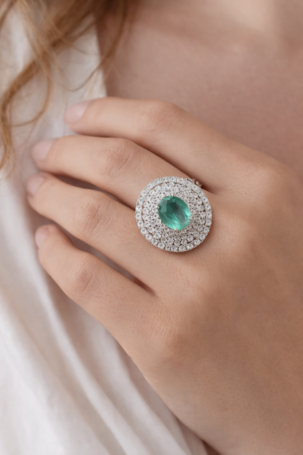 Fashionable 925 sterling silver ring for women