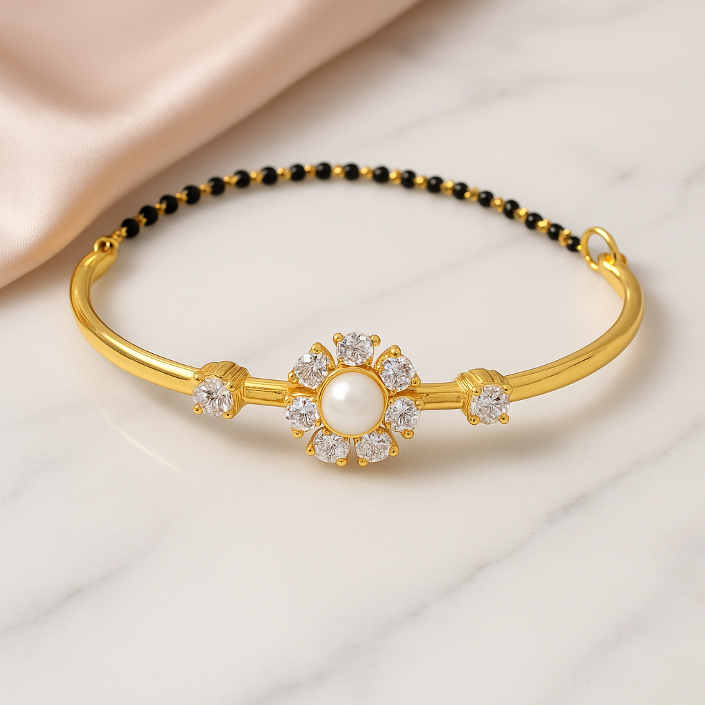 Everyday wear Najariya bracelet in gold finish by ASG Silver House