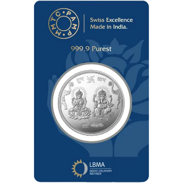 50g MMTC-PAMP SILVER GANESH LAXMI COIN 999.9 PURE SILVER