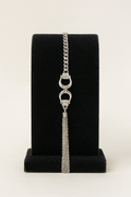 Fashionable silver bracelet for women with unique clasp