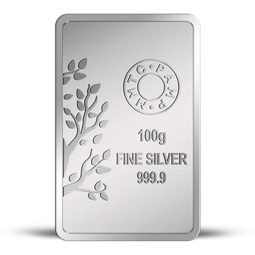 100g MMTC-PAMP SILVER BAR in 999.9 pure Silver bar