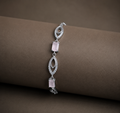 Floral leaf motif silver jewelry