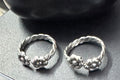 Front open toe ring in 92.5 sterling silver
