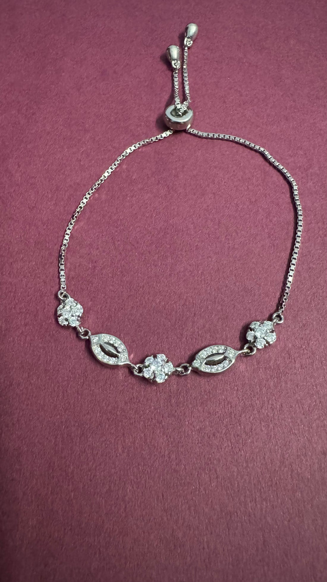 Flower & Leaf base 925 Silver Bracelet