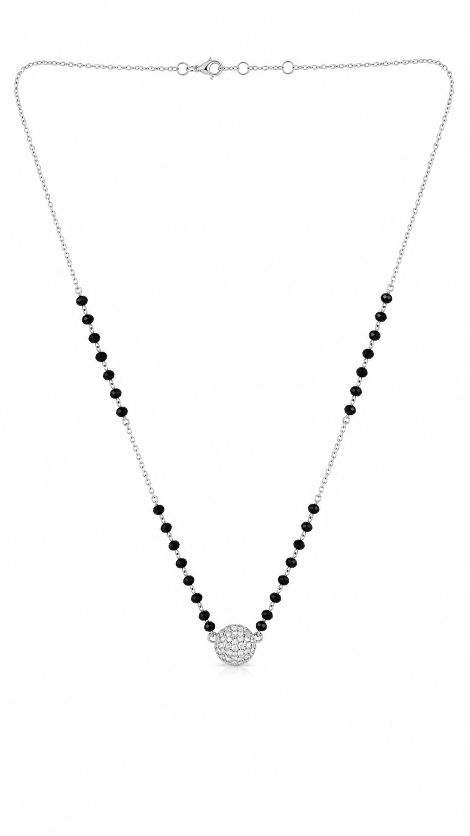 Gift for Wife Sterling Silver Heart Mangalsutra
