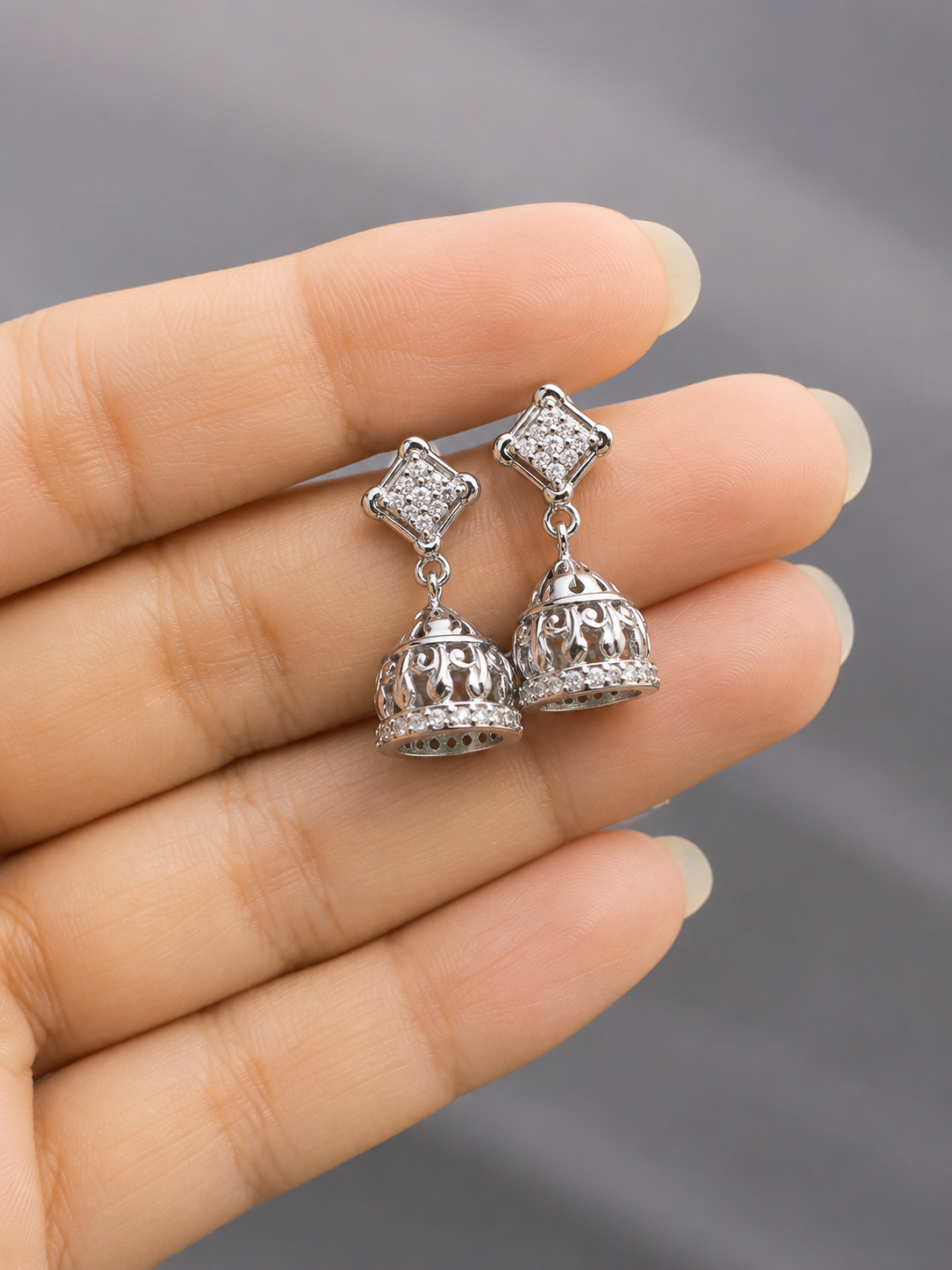 Hallmarked Silver Jhumkis for Daily Wear