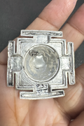 Handcrafted 92.5 silver Meru Yantra for peace, protection, and abundance