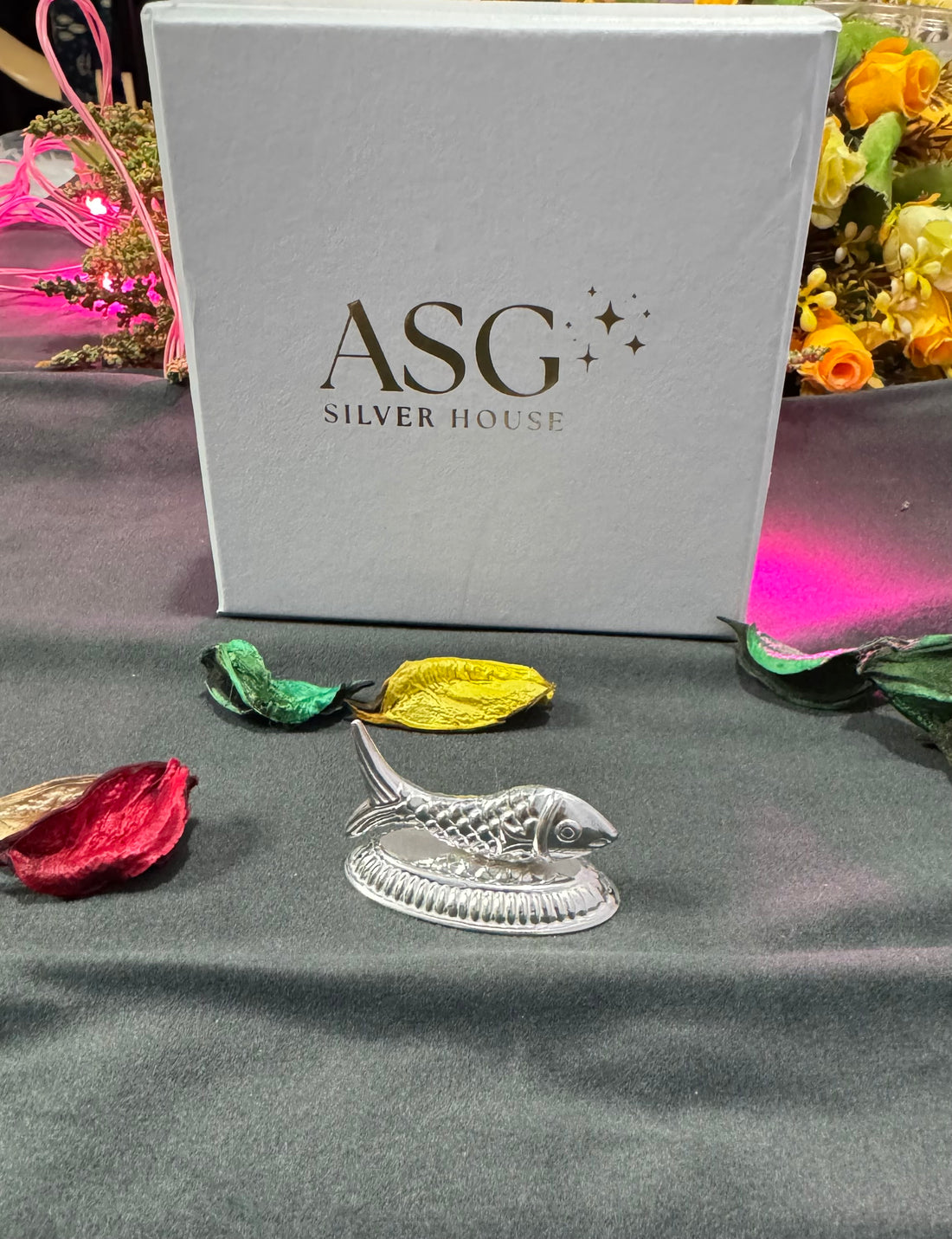 Handcrafted Silver Fish Idol for Pooja and Home Décor – ASG Silver House