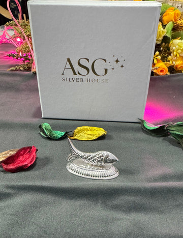 Handcrafted Silver Fish Idol for Pooja and Home Décor – ASG Silver House