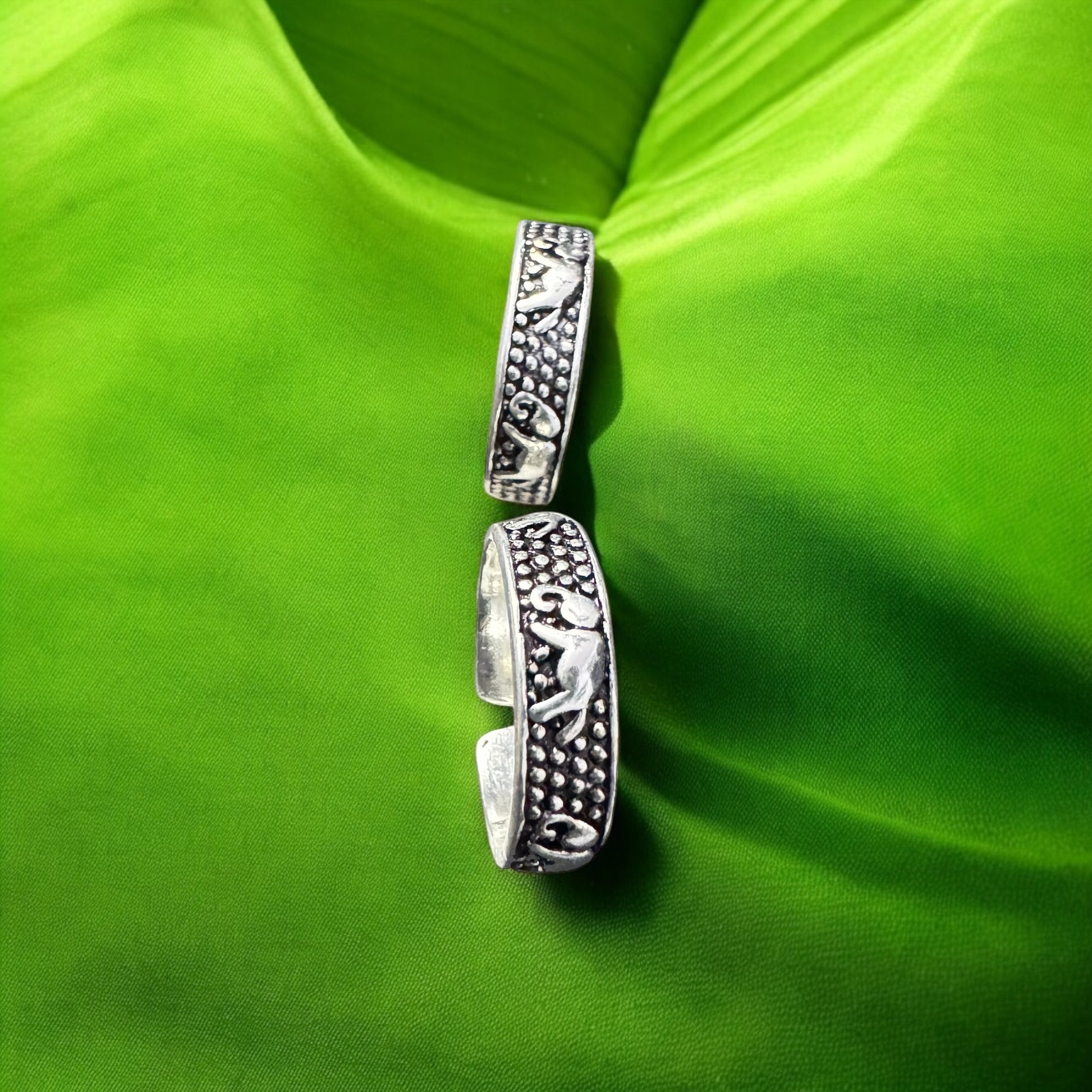 Handcrafted silver elephant toe jewelry