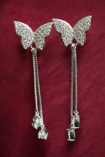 Beautiful Butterfly Danglors for Girls in 92.5 HM SILVER