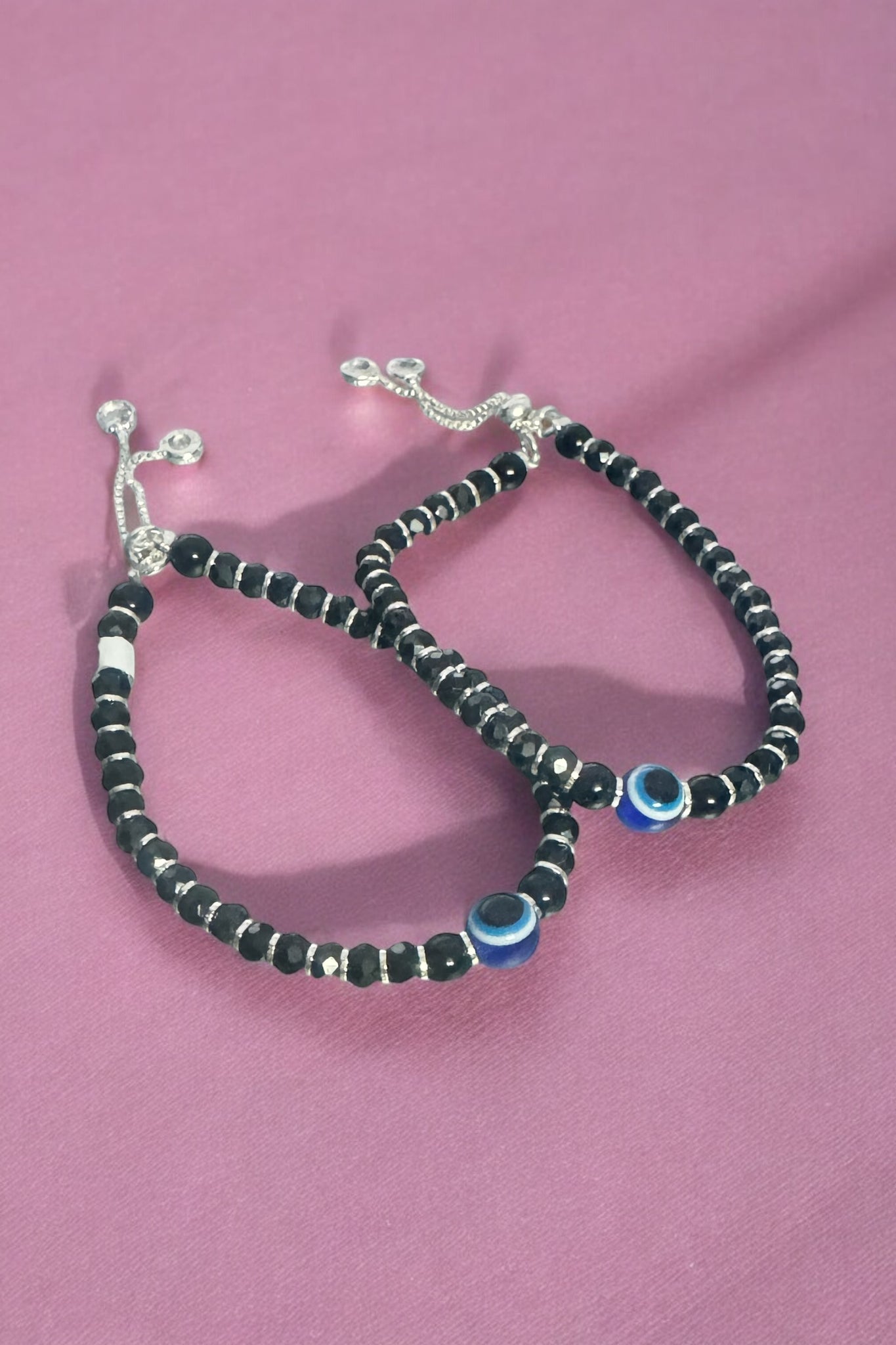 Evil Eye kids slider Bracelet in 925 Silver