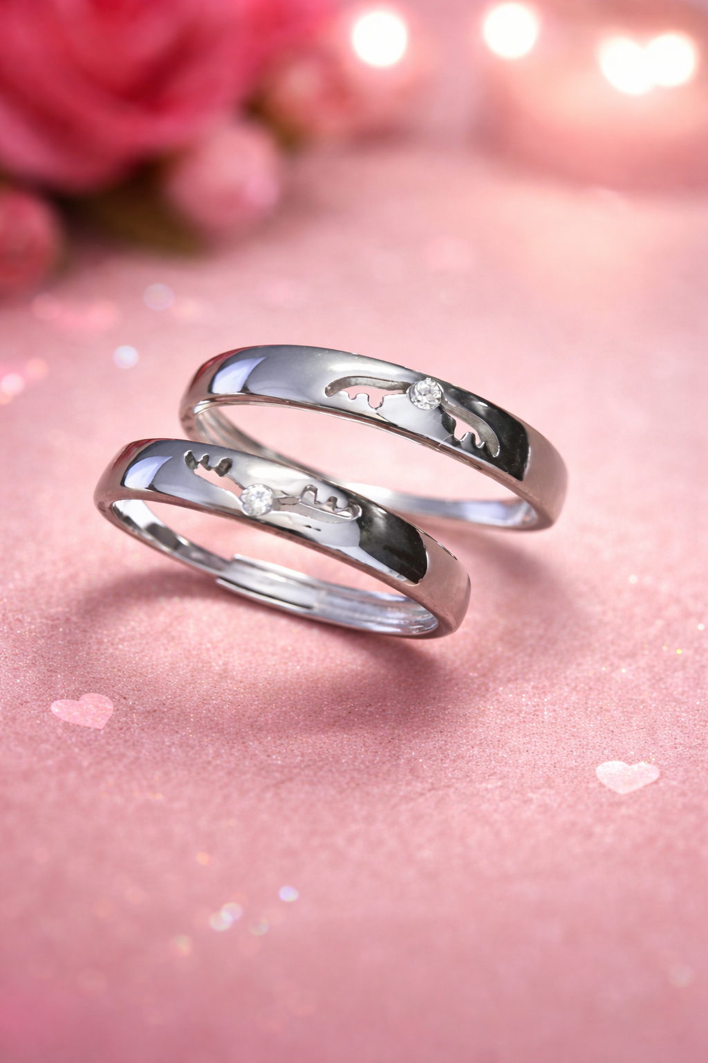 Matching sterling silver rings for couples