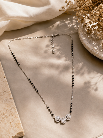Adjustable Chain Sterling Silver Mangalsutra