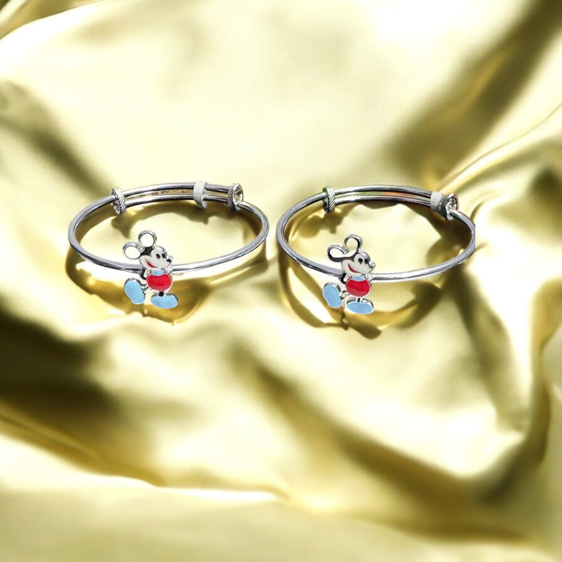 Cute Mickey Mouse Enamel Baby Kara – 92.5 Silver