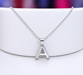  Premium 925 Sterling Silver Initial 'A' Pendant Necklace for Women