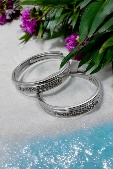 Beautifully designed silver couple rings for your loved once in 92.5 HM Silver