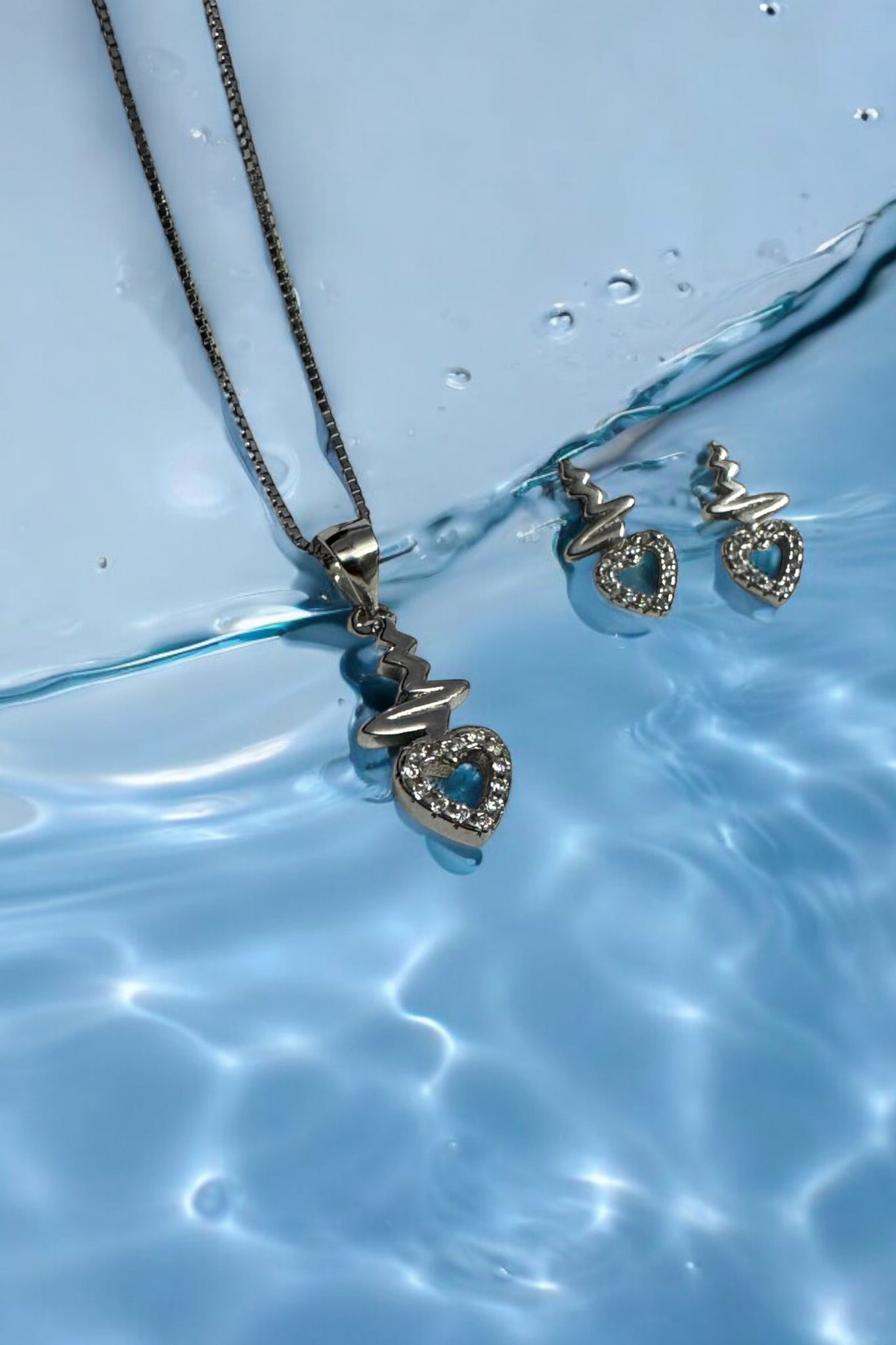 Eternal Love: Heart Shape Pendant Set in 92.5 H.M Silver