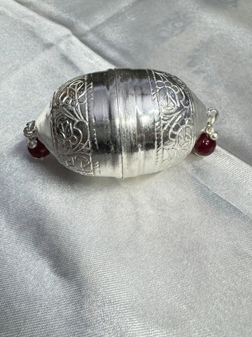 Silver Nariayal with beautiful carving work in silver