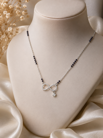 Infinity Style 925 Sterling Silver Mangalsutra for Women