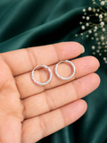 Lightweight 925 Sterling Silver Round Bali Earrings