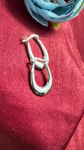 Lightweight silver hoop earrings daily wear