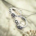 Miliastic design silver toe ring adjustable