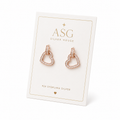 Minimalist Heart Drop Earrings in Sterling Silver
