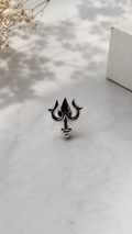 Minimalist Trishul Stud Earrings in 925 Silver | Religious Fashion Jewellery
