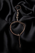 Modern rose gold bracelet for party wear