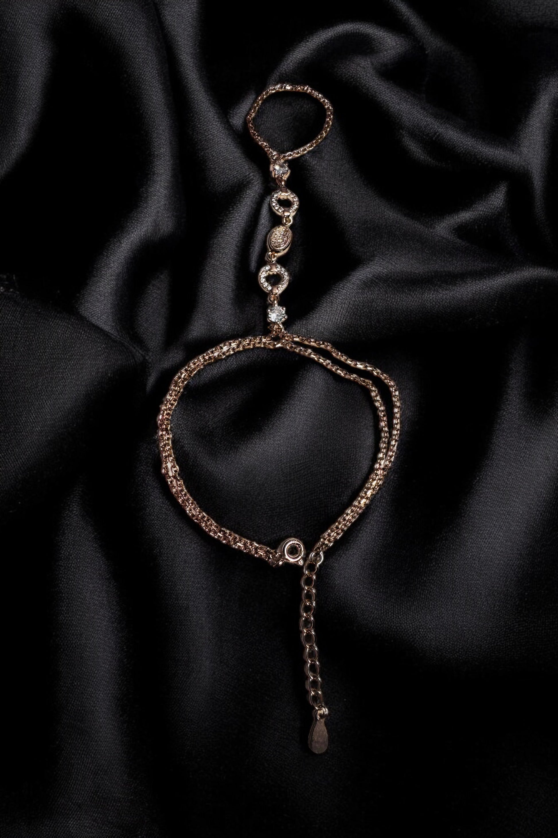 Modern rose gold bracelet for party wear